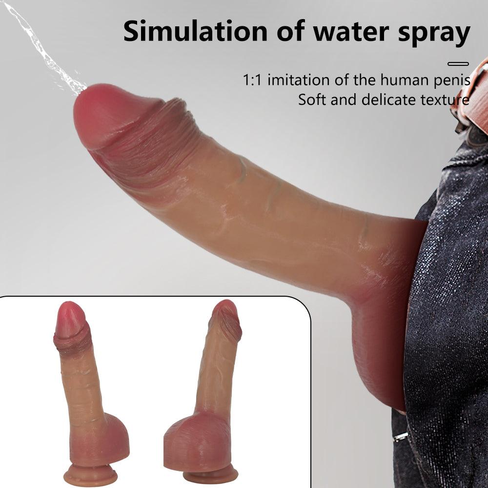 Realistic Squirting Dildo with Strong Suction Cup Ejaculating Penis - propinkup