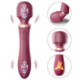 10 Vibrating Double-headed Heating Vibrator Female Wand Massager - propinkup