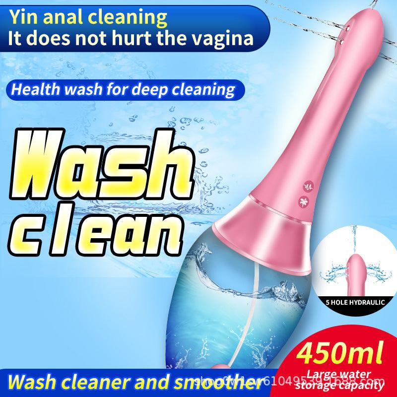 Electric Portable Anal Cleaner with 3 Speeds & 7 Vibration Modes Automatic Enema Douche - propinkup