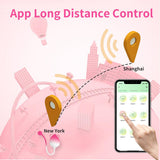 9 Vibrations Wearable Peach Shape Vibrator APP Remote Control Panty Vibrator - propinkup