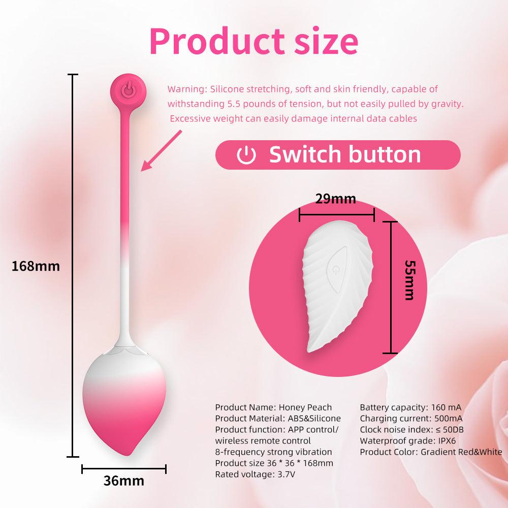 9 Vibrations Wearable Peach Shape Vibrator APP Remote Control Panty Vibrator - propinkup