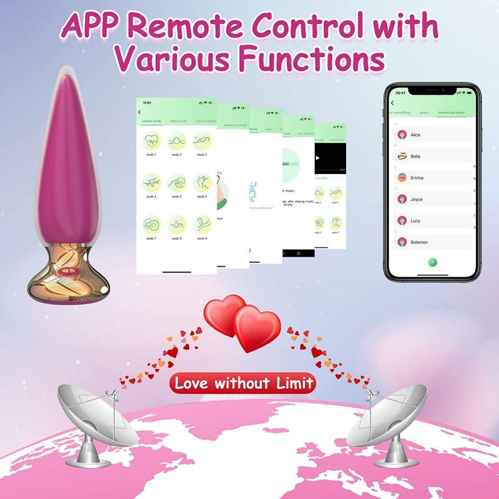 App & Remote Control Anal Butt Vibrator Prostate Massager - propinkup