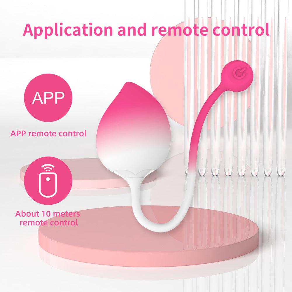 9 Vibrations Wearable Peach Shape Vibrator APP Remote Control Panty Vibrator - propinkup