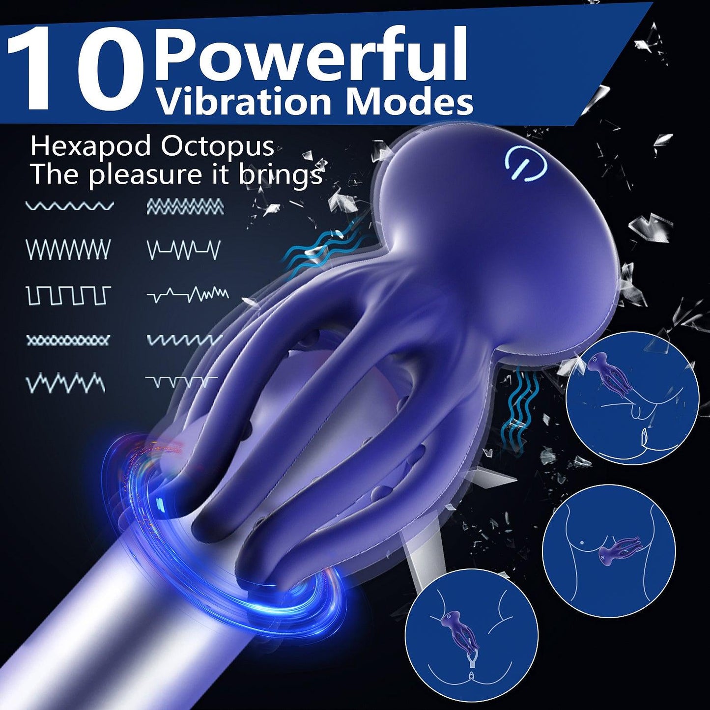 10 Powerful Vibration Penis Vibrator Trainer Male Masturbator - propinkup