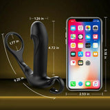 10 Thrusting & Vibrating Remote Control Prostate Massager with Finger Loop - propinkup