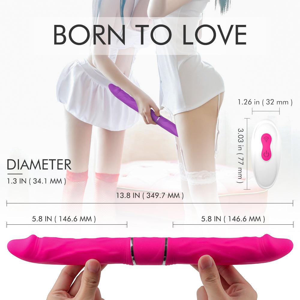 Strap On Vibrating Dildo Remote Control Double Headed Penis for Lesbian Couples - propinkup