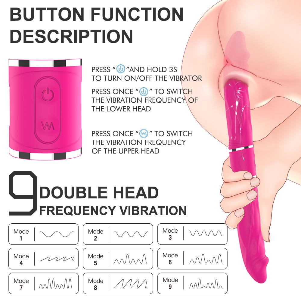 Strap On Vibrating Dildo Remote Control Double Headed Penis for Lesbian Couples - propinkup