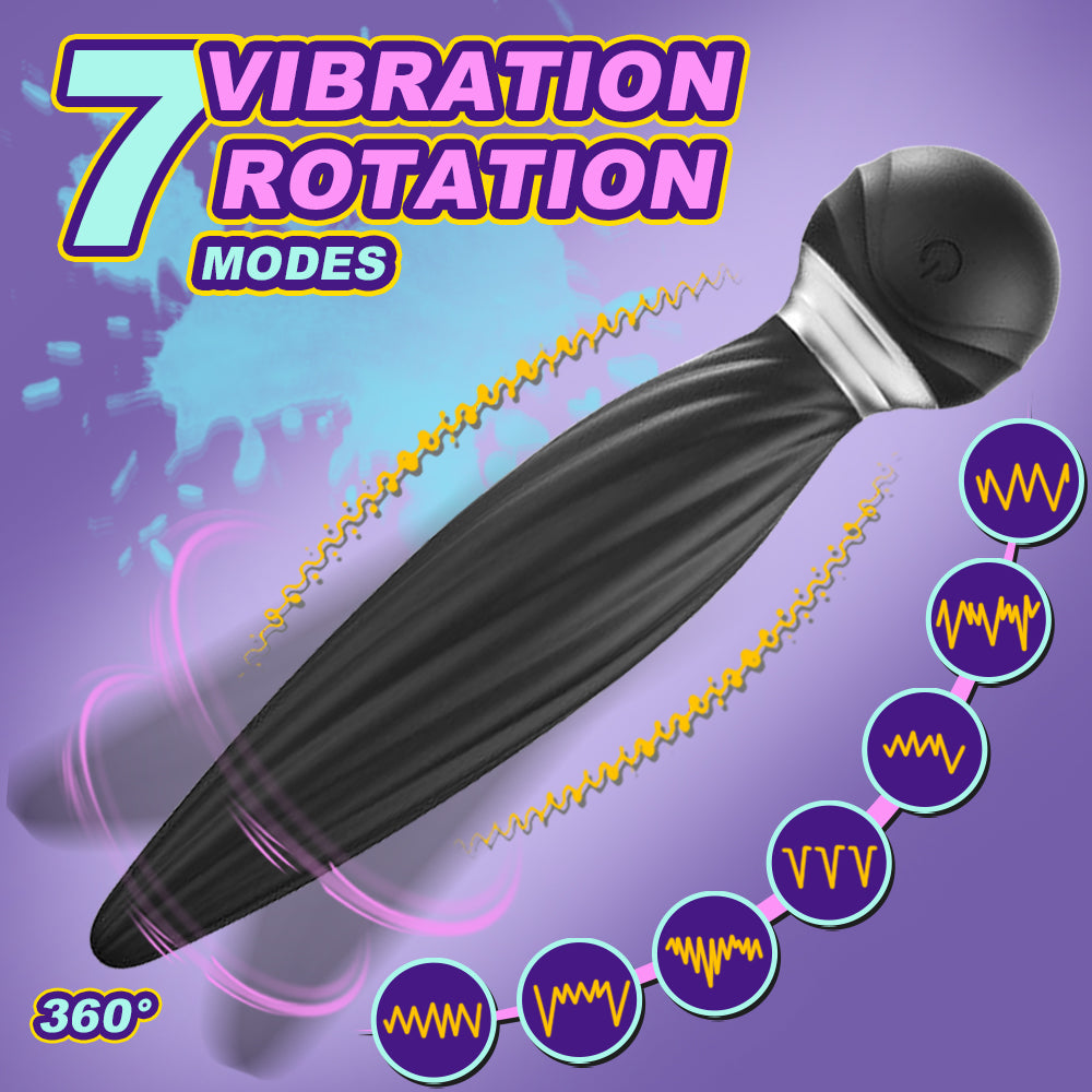 DAISY Remote Control Anal Vibrator 7 Vibrating 7 Head Rotating Butt Plug Sex Toys