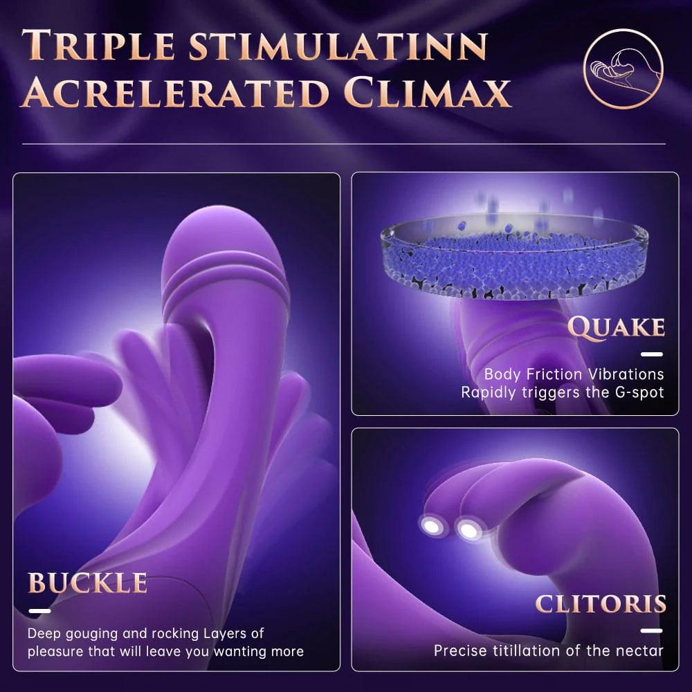 3 in 1 Multiple Stimulation Female G-Spot Vibrator Rabbit Vibrators - propinkup