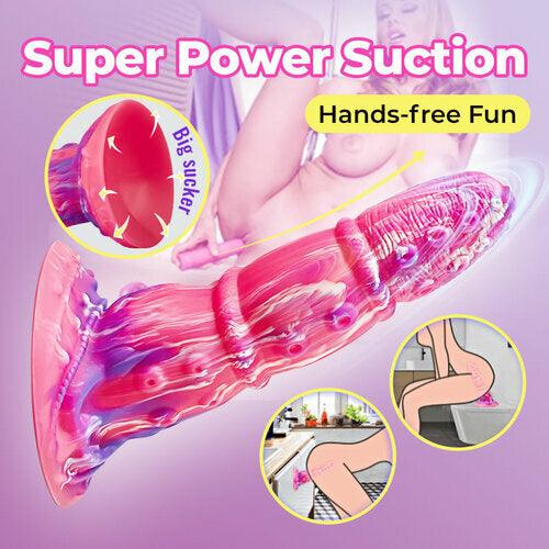 Unique Starry Monster Dildo 8 Inch for Female G-Spot Stimulation - propinkup