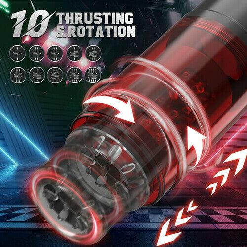 2 IN 1 Automatic 10 Thrusting Rotation Male Masturbator - propinkup