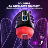 2 in 1 Mouth Shaped Penis Vibrator Male Glans Trainer Masturbation Cup - propinkup