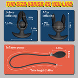 Expand Inflatable Anal Plug 10 Vibration Modes G spot Stimulator Prostate Massager