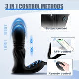 9 Vibration Thrusting Prostate Massager APP & Remote Control Anal Vibrator with Triangle Ring - propinkup