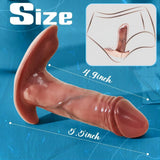 Realistic Wearable Dildo Vibrator Remote Control G-Spot Anal Vibrators with 8 Thrusting & Vibration - propinkup