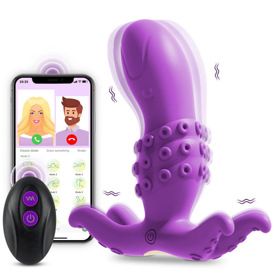 Wearable Vibrator App Remote Control G Spot Vibrator Dildo with 9 Vibration Modes Sex Toys for Women - propinkup