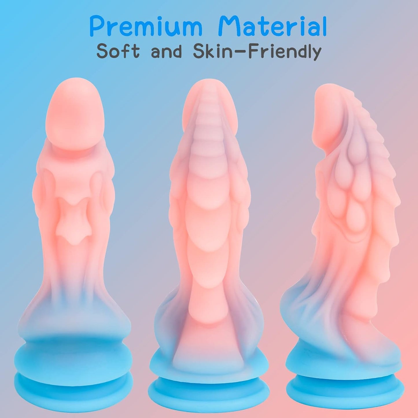 8.66in Monster Dildo Thick Dragon Fantasy Dildos Silicone Anal Plug with Strong Suction Cup Adult Sex Toy