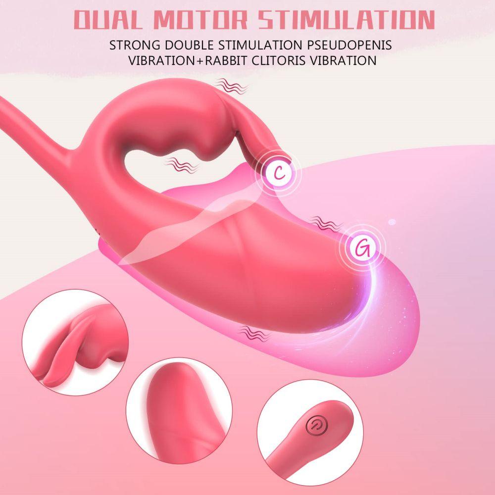 APP Control Rabbit Vibrator Clitoris Anal Stimulator - propinkup