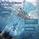 6 in 1 LCD Water SPA Vacuum Pump Male Masturbator Penis Enlargement Gear - propinkup