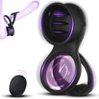 7-Mode Vibration Stimulating Tongue Double Cock Ring for Couple Play - propinkup