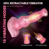 8.2in Thursting Dog Dildo with Knot Realistic Thick Monster Dildos Remote G-Spot Vibrator Anal Toy Women Sex Toys