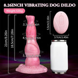 8.2in Thursting Dog Dildo with Knot Realistic Thick Monster Dildos Remote G-Spot Vibrator Anal Toy Women Sex Toys