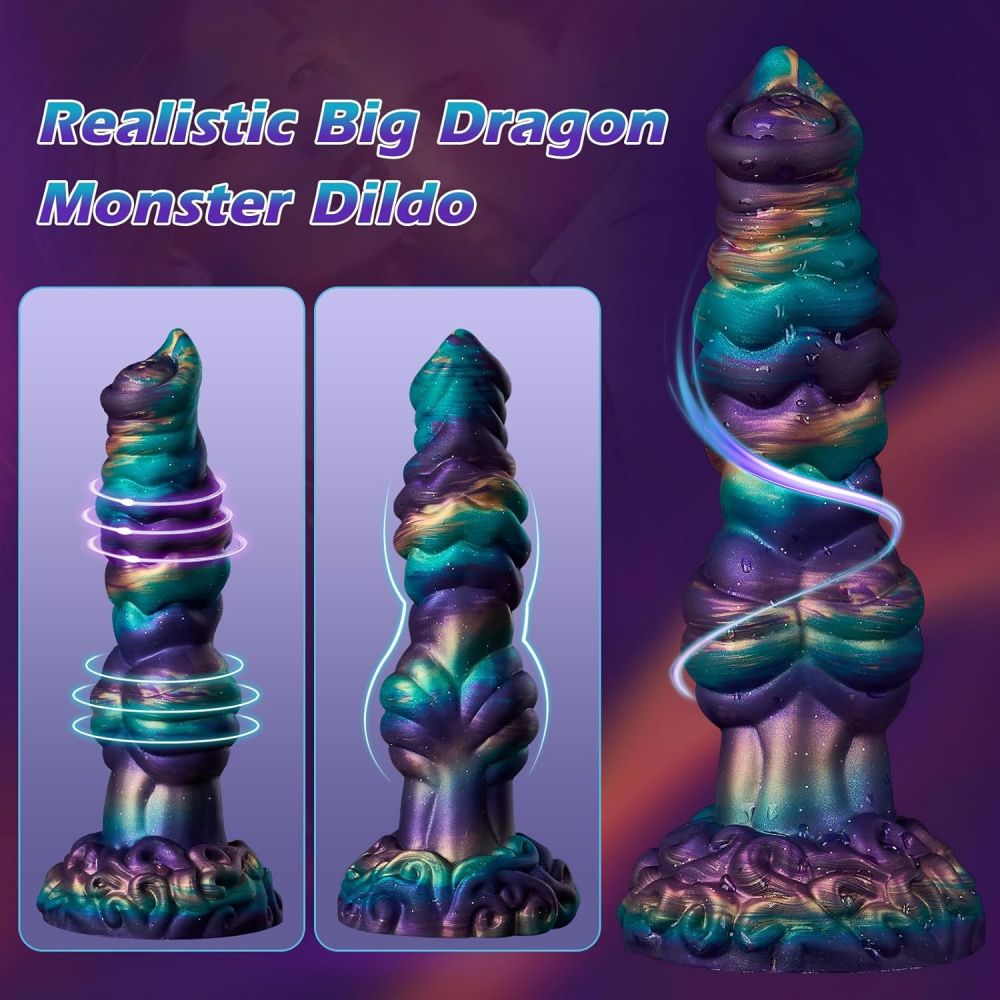 10in Plus Size Thick Monster Dildos Dragon Dildo Vibrator Remote Woman Adult Sex Toys