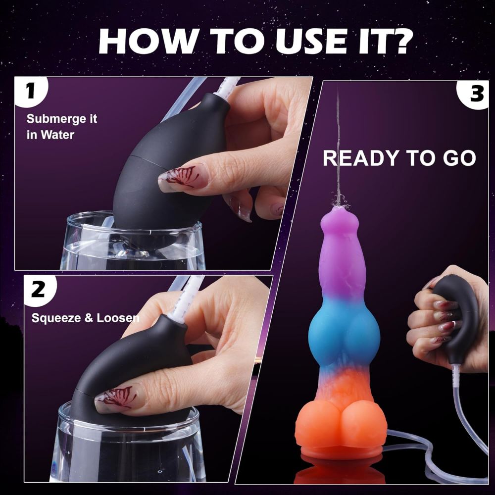 9.53in Vibrating Monster Dildo Plus Size Fantasy Squirting Dildos Knot Dragon G-Spot Vibrator Adult Toys