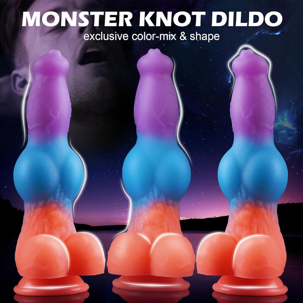 9.53in Vibrating Monster Dildo Plus Size Fantasy Squirting Dildos Knot Dragon G-Spot Vibrator Adult Toys