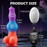 9.53in Vibrating Monster Dildo Plus Size Fantasy Squirting Dildos Knot Dragon G-Spot Vibrator Adult Toys