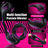 Male Prostate Massager 7 Vibration Modes Anal Vibrator with Penis Ring & Remote Controller Adult Sex Toys - propinkup