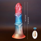 8.7in Thrusting Monster Dildos Remote Automatic Heating Fantasy Dildo Vibrator Adult Sex Toy for Women