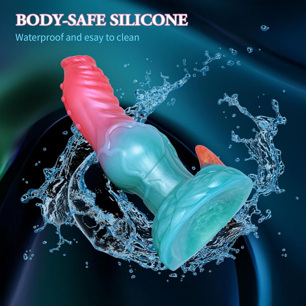 7.3in Realistic Monster Dog Dildos with Knot Fantasy Dildo with Suction Cup Silicone Animal Penis Adult Sex Toy