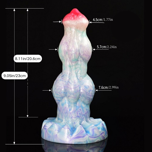 9.05in Knotted Dragon Dildo Strap-on Monster Dildos with Suction Cup Thick Anal Plug Adult Sex Toy