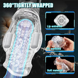 Amber - Double Egg Vibrators 5 Thrusting 7 Vibrating Oral Sex Male Masturbation Cup - propinkup