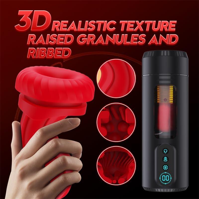 Automatic Male Masturbator 9 Vibrating Modes Male Heating Stroker LCD Display - propinkup