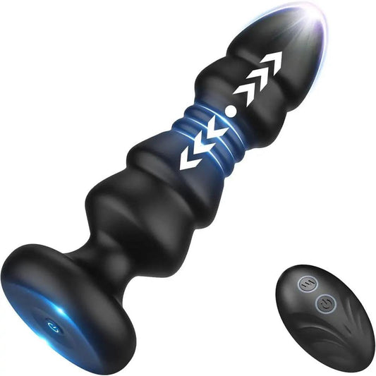 Chirstmas Tree Anal Plug Vibrator With 5 Vibrating & Thrusting Modes Prostate Massager Christams Gift - propinkup