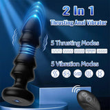 Chirstmas Tree Anal Plug Vibrator With 5 Vibrating & Thrusting Modes Prostate Massager Christams Gift - propinkup