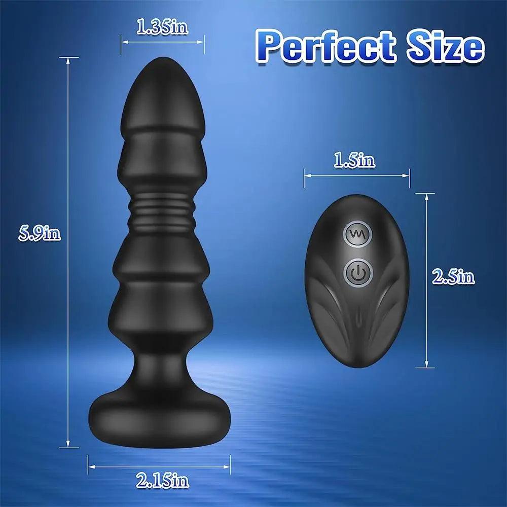 Chirstmas Tree Anal Plug Vibrator With 5 Vibrating & Thrusting Modes Prostate Massager Christams Gift - propinkup