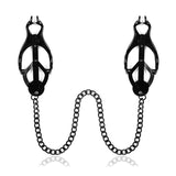 Fetish SM Nipple Clamps with Chain Butterfly Shape No Piercing