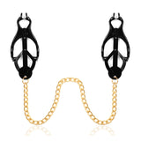 Fetish SM Nipple Clamps with Chain Butterfly Shape No Piercing