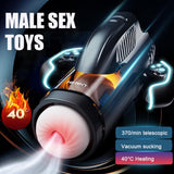 Handheld Stroker 10 Sucking Thrusting 5 Speeds Automatical Heating Masturbator - propinkup