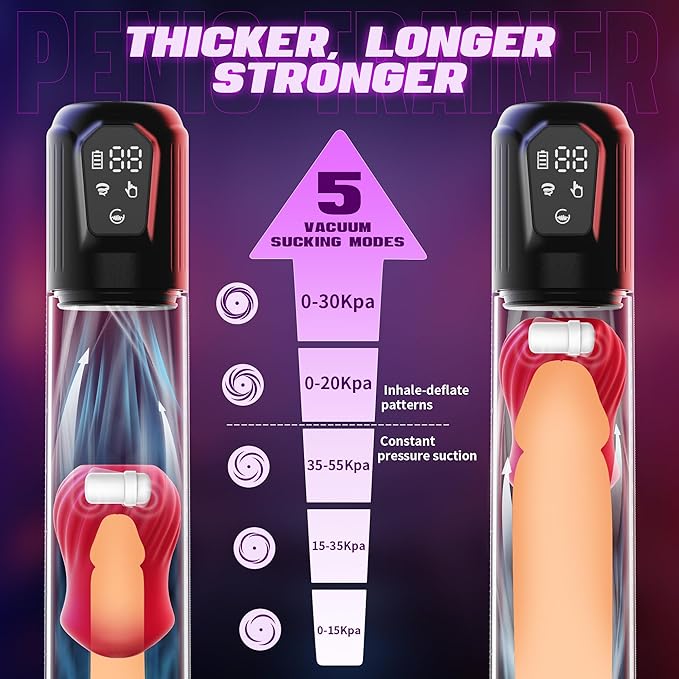 LAGOON App Control 2 in 1 Penis Pump Vacuum Vibration Sucking Male Masturbation