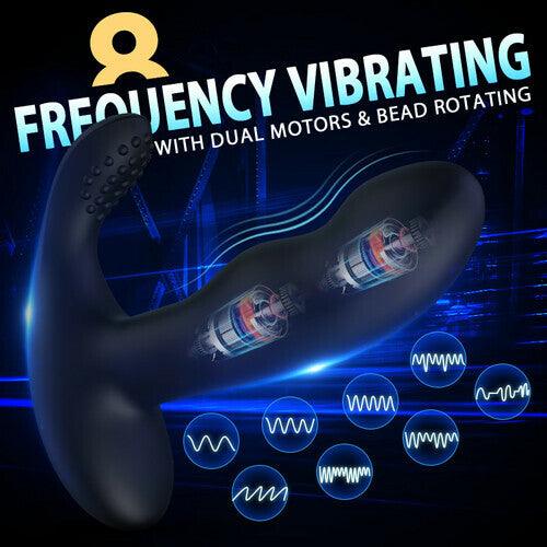 LOKI 8-frequency Vibrating Bead-rotating Prostate Massager - propinkup