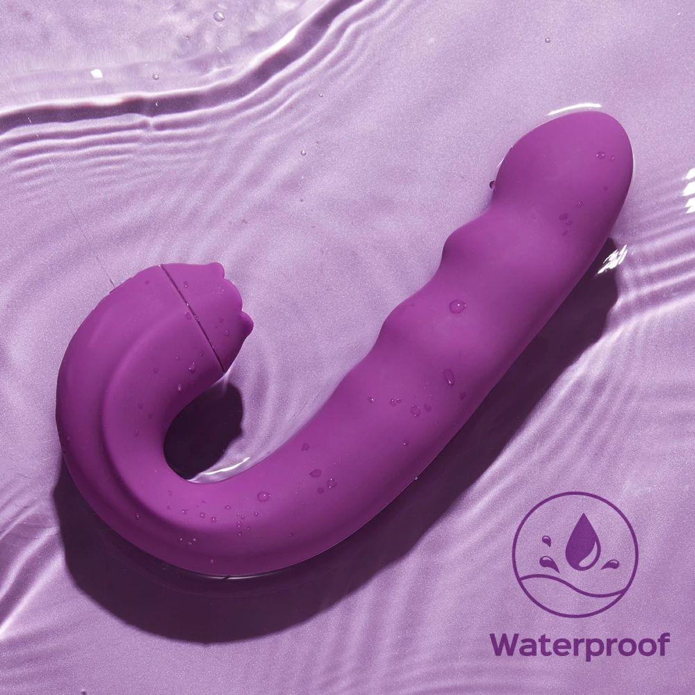 Lilian - G Spot Vibrator with Rotating Head & Vibrating Tongue Sex Toy for Woman - propinkup