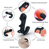 Lucifer Dual Motor 7 Vibrating Penis Sleeve and Vibrator 2-in-1 Penis Vibrator - propinkup