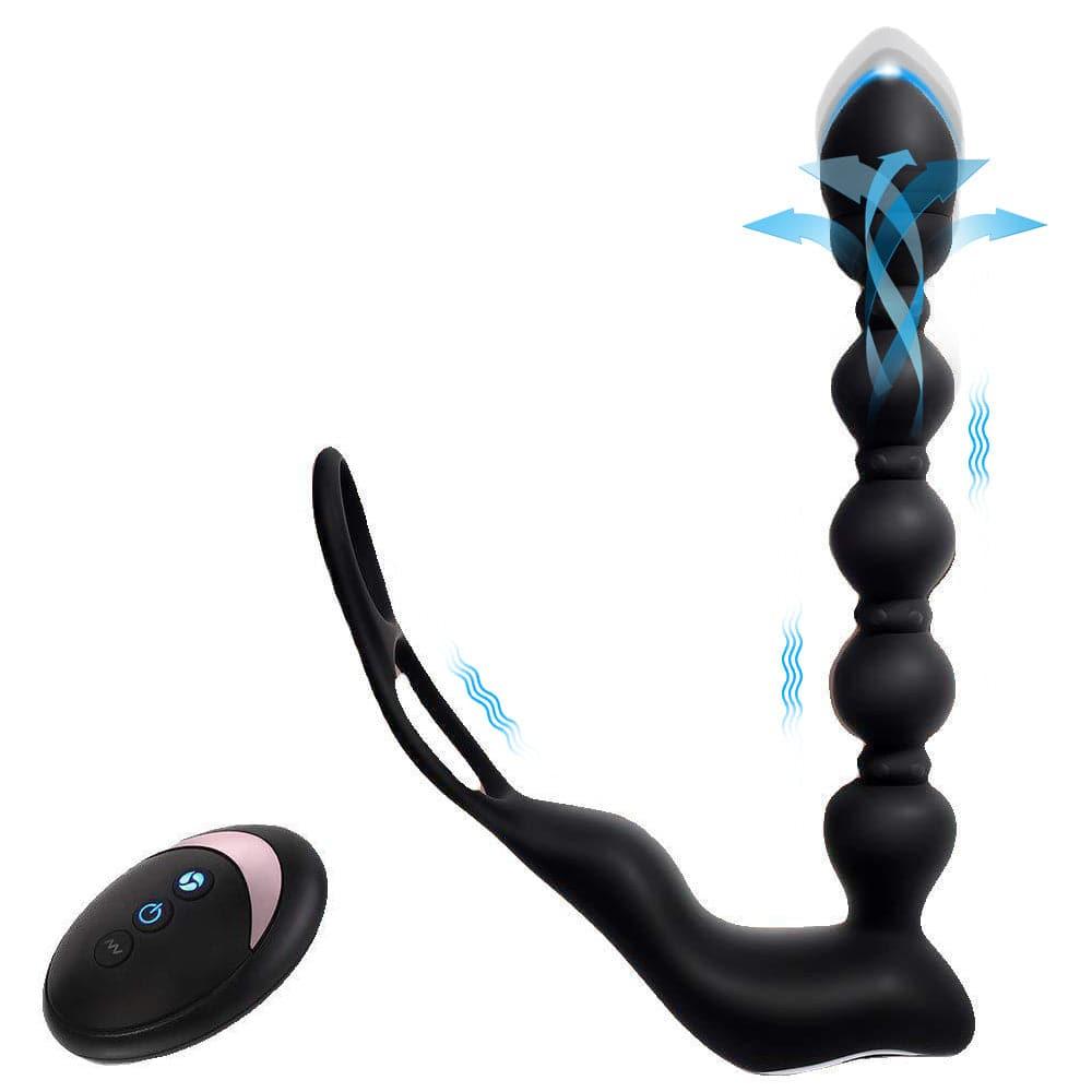 10 Vibration Modes Remote Control Heating Prostate Massager - propinkup