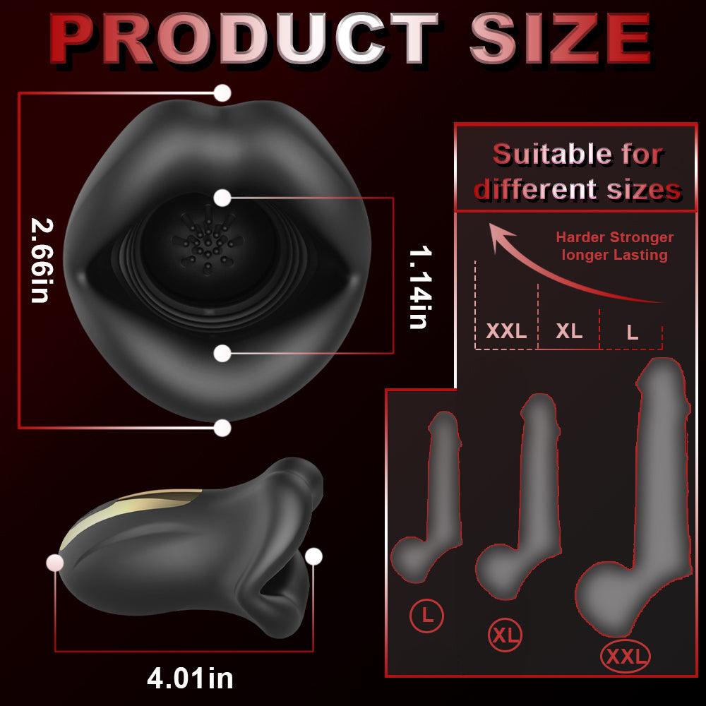 Mouth Male Masturbator 9 Vibration Modes Blowjob Machine Penis Vibrator - propinkup