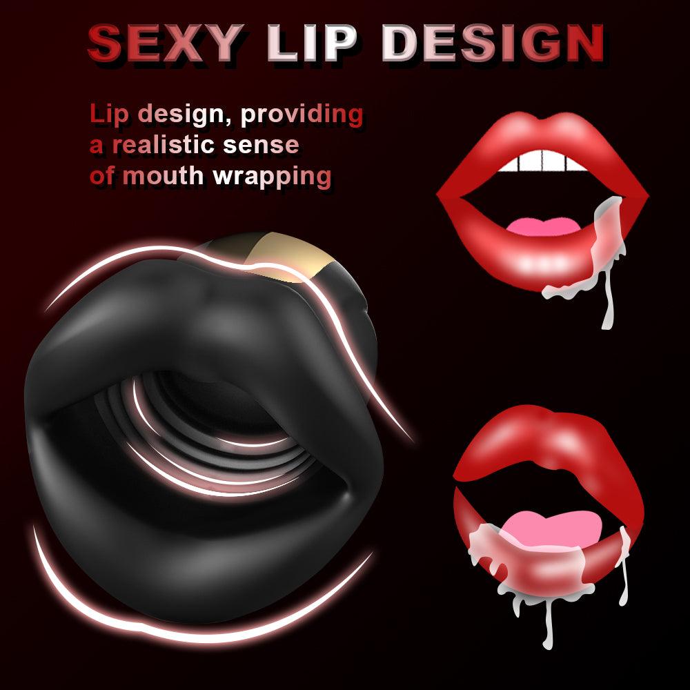 Mouth Male Masturbator 9 Vibration Modes Blowjob Machine Penis Vibrator - propinkup