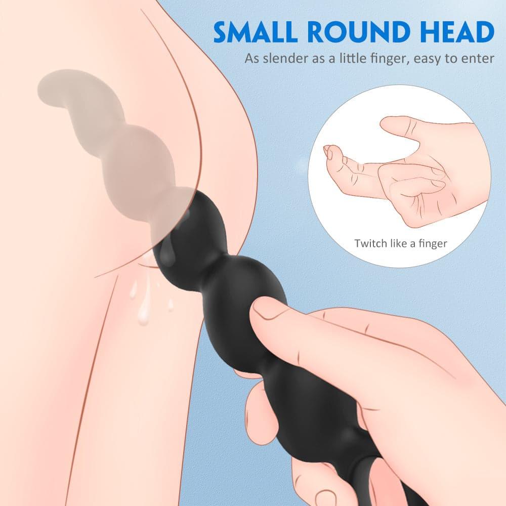 Anal Beads for Men/Women Silicone Butt Plug with Gradual Size Increase & Safe Pull Ring - propinkup